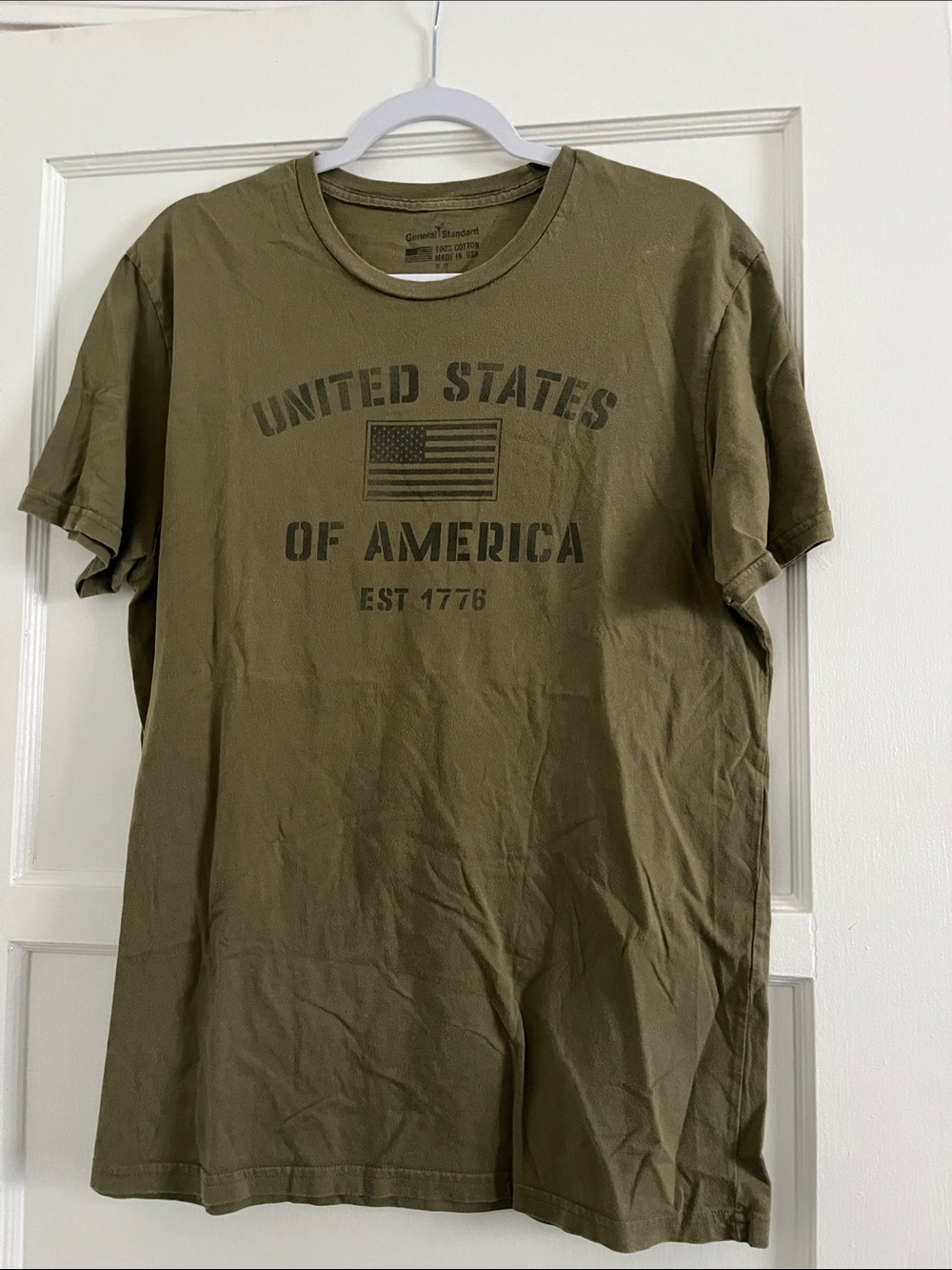 United States of America Olive Graphic Tee by